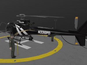 as-350 anaheim police animated 3D Model