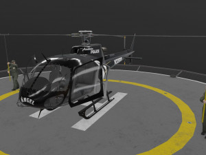 as-350 anaheim police animated 3D Model