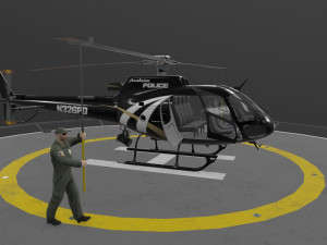 as-350 anaheim police animated 3D Model