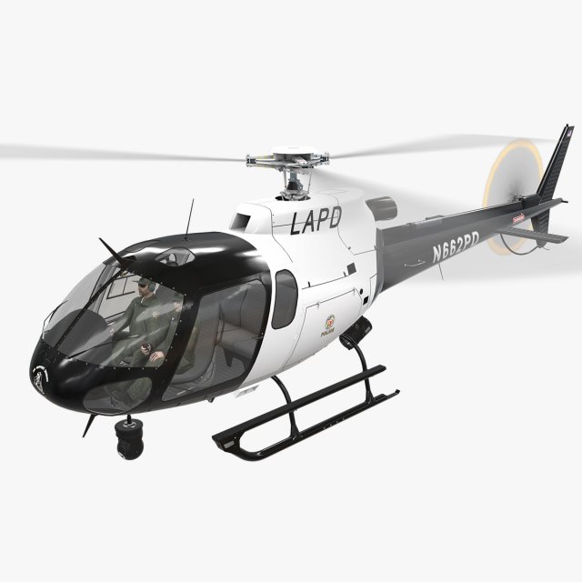 as-350 lapd animated 3D-Modell .c4d .max .obj .3ds .fbx .stl .blend 