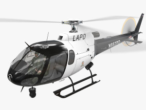 as-350 lapd animated 3D 模型