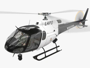 as-350 lapd animado Modelo 3D