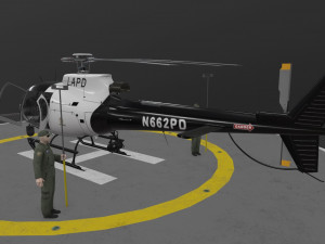 as-350 lapd animated 3D-Modell