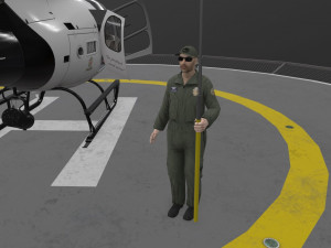 as-350 lapd animated 3D-Modell
