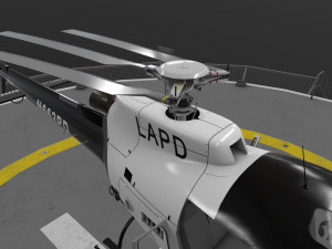 as-350 lapd animated 3D-Modell