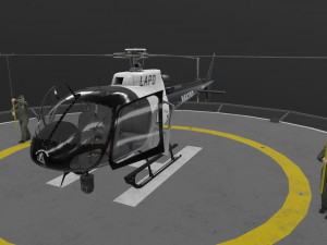 as-350 lapd animated 3D-Modell