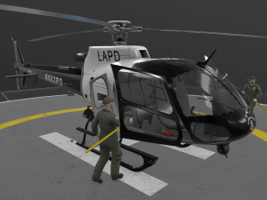 as-350 lapd animated 3D-Modell