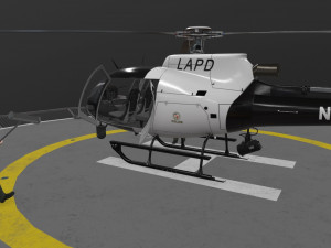 as-350 lapd animated 3D-Modell