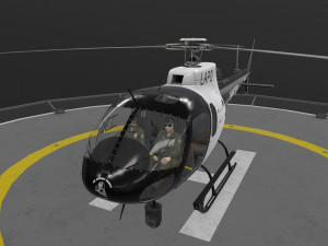 as-350 lapd animated 3D-Modell