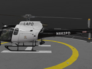 as-350 lapd animated 3D-Modell
