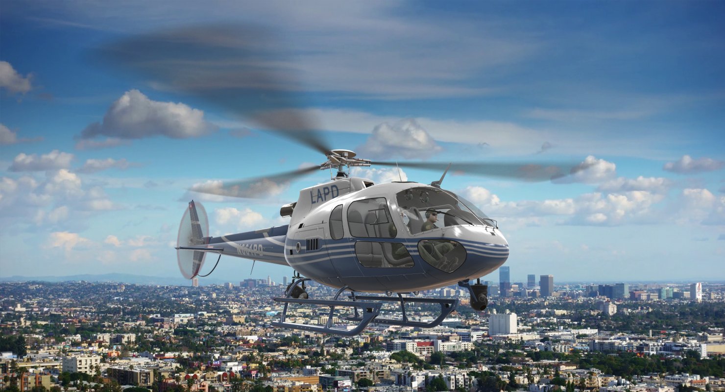 As 350 Lapd 2 Animated 3d Model In Helicopter 3dexport