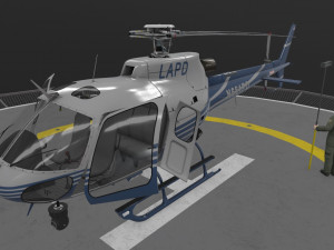 as-350 lapd 2 animated Model 3D