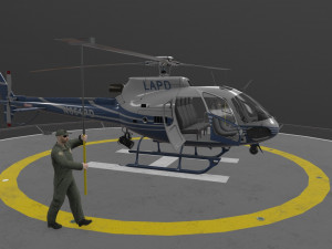 as-350 lapd 2 animated Model 3D