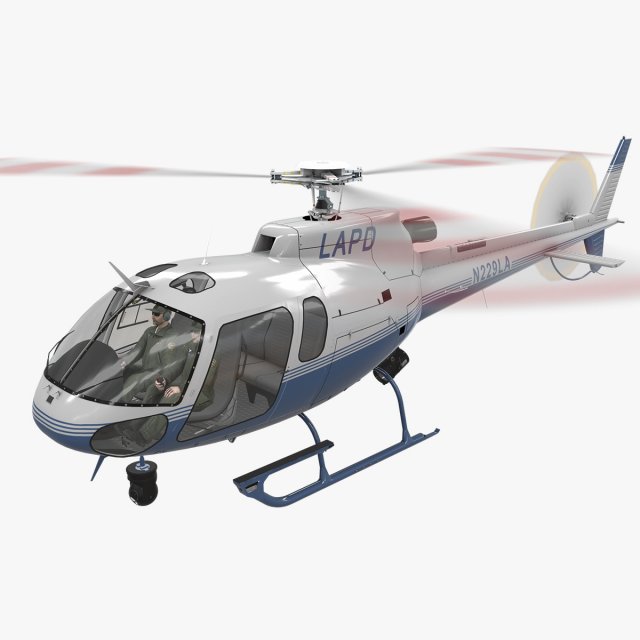 as-350 lapd 3 animated Modelo 3D .c4d .max .obj .3ds .fbx .stl .blend 