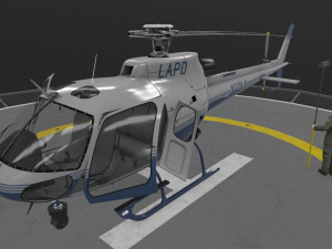 as-350 lapd 3 animated Modelo 3D