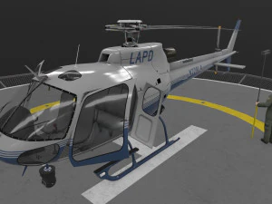 as-350 lapd 3 animated 3D Model