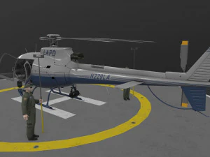 as-350 lapd 3 animated 3D Model