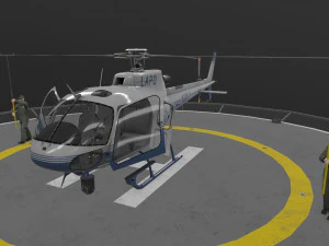 as-350 lapd 3 animated 3D Model