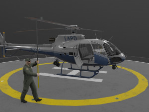 as-350 lapd 3 animated Modelo 3D