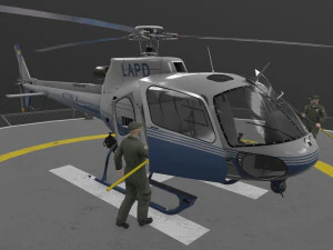 as-350 lapd 3 animated 3D Model