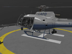 as-350 lapd 3 animated 3D Model