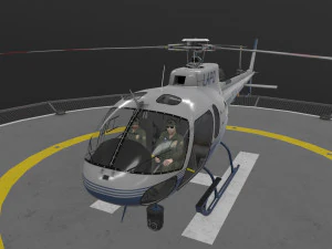 as-350 lapd 3 animated 3D Model