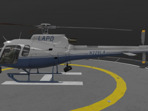 as-350 lapd 3 animated Modelo 3D