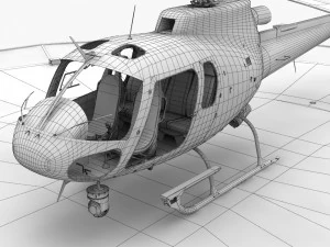 as-350 lapd 3 animated 3D Model