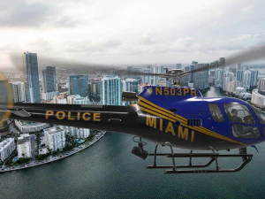 as-350 miami city police animated 3D Model