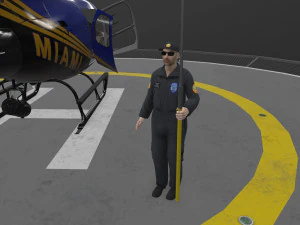as-350 miami city police animated 3D Model