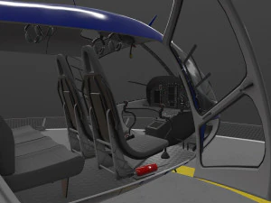 as-350 miami city police animated 3D Model