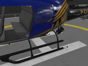 as-350 miami city police animated 3D Model