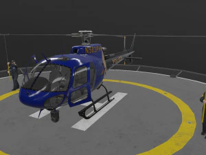 as-350 miami city police animated 3D Model