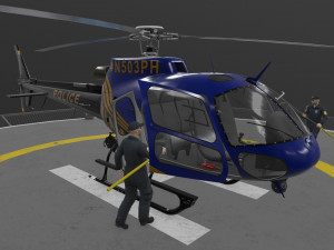 as-350 miami city police animated Model 3D