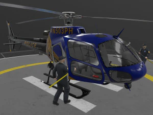 as-350 miami city police animated 3D Model