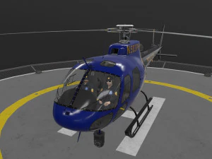 as-350 miami city police animated 3D Model