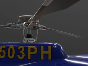 as-350 miami city police animated 3D Model