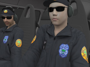 as-350 miami city police animated Model 3D