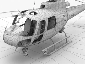 as-350 miami city police animated 3D Model