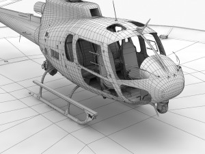 as-350 miami city police animated Model 3D