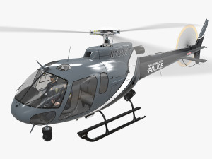 as-350 oklahoma city police animated 3D 模型