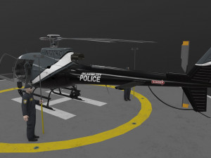 as-350 oklahoma city police animated 3D Model