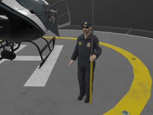 as-350 oklahoma city police animated 3D Model
