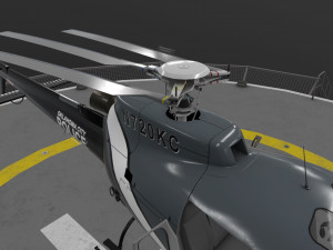 as-350 oklahoma city police animated 3D Model