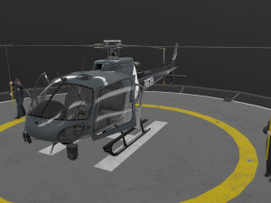 as-350 oklahoma city police animated 3D Model