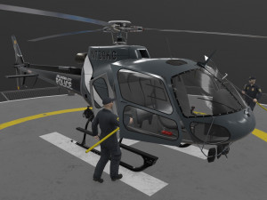 as-350 oklahoma city police animated 3D Model