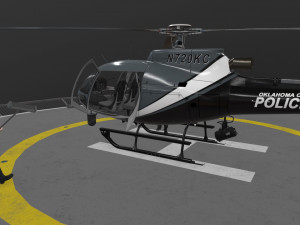 as-350 oklahoma city police animated 3D Model