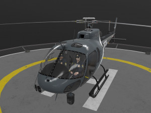 as-350 oklahoma city police animated 3D Model