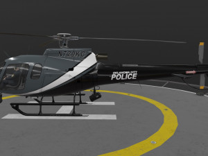 as-350 oklahoma city police animated 3D Model