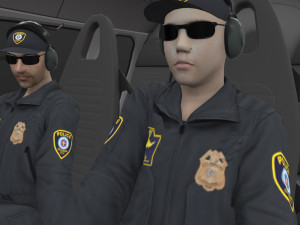 as-350 oklahoma city police animated 3D Model